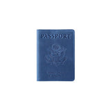 Porta Documentos y Tarjetas de piel sintética azul oscuro