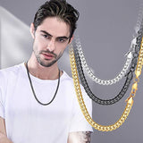 U7 collar cadena con forma de serpiente, 18-32 pulgadas