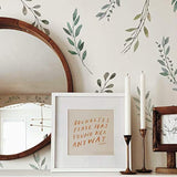 24 Adhesivos en vinilo para pared, diseño hojas(2.6 x 7.8)