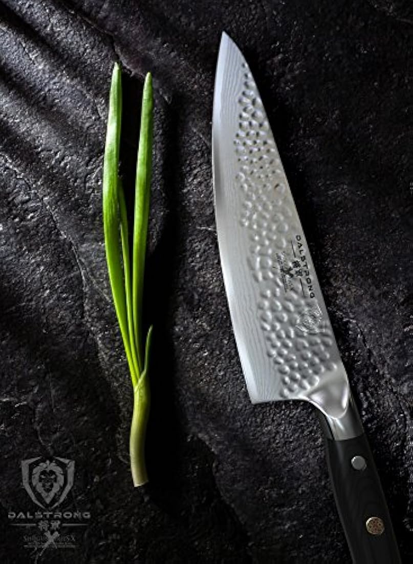 DALSTRONG  cuchillo chef con acabado martillado con funda