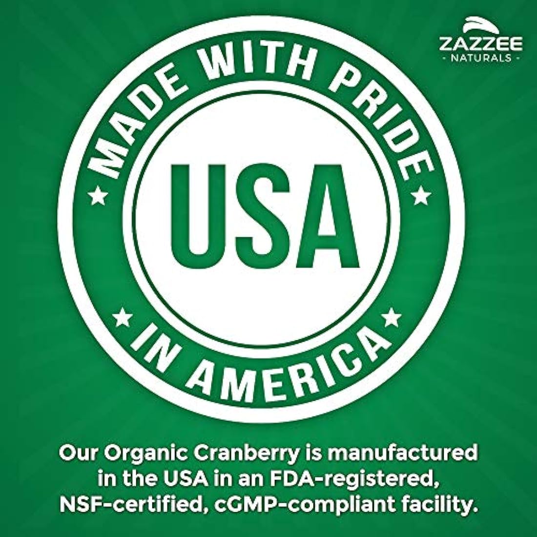 Zazzee USDA Organic Cranberry Extract, 12,500 mg Strength