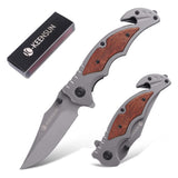 Cuchillo plegable de bolsillo con rompevidrio y cortador