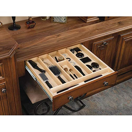 Rev-A-Shelf - Bandeja de madera poco profunda, Madera, Rojo