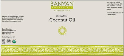 Aceite de coco, orgánico de 14.5 Oz 3265 Banyan Botanicals