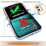 COOLQO - Funda transparente de silicona de cuerpo completo 360º a prueba de golpes, compatible con iPhone 12 / iPhone 12 Pro de 6.1 pulgadas [con 2 protectores de pantalla de vidrio templado], rosa