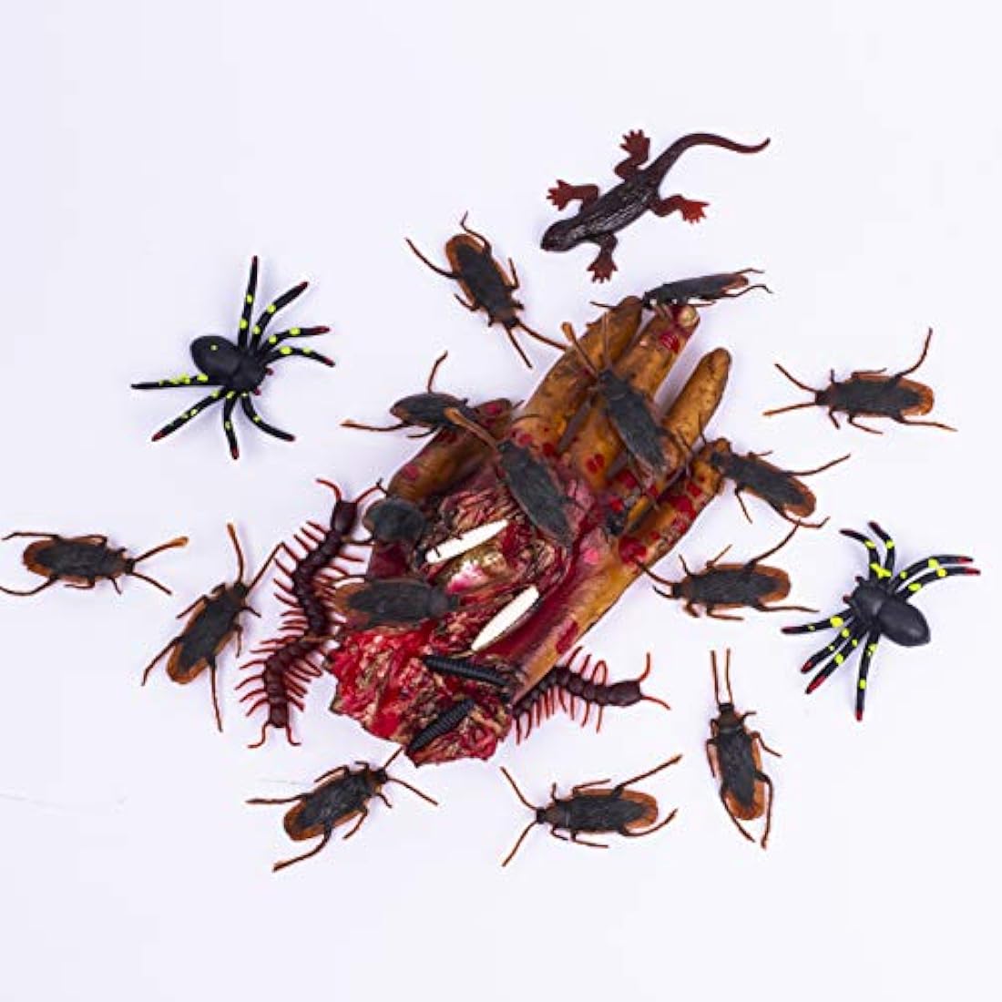 148 piezas de plástico insectos truco broma decoración