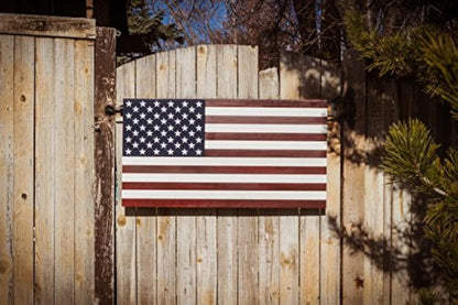 Bandera americana de madera