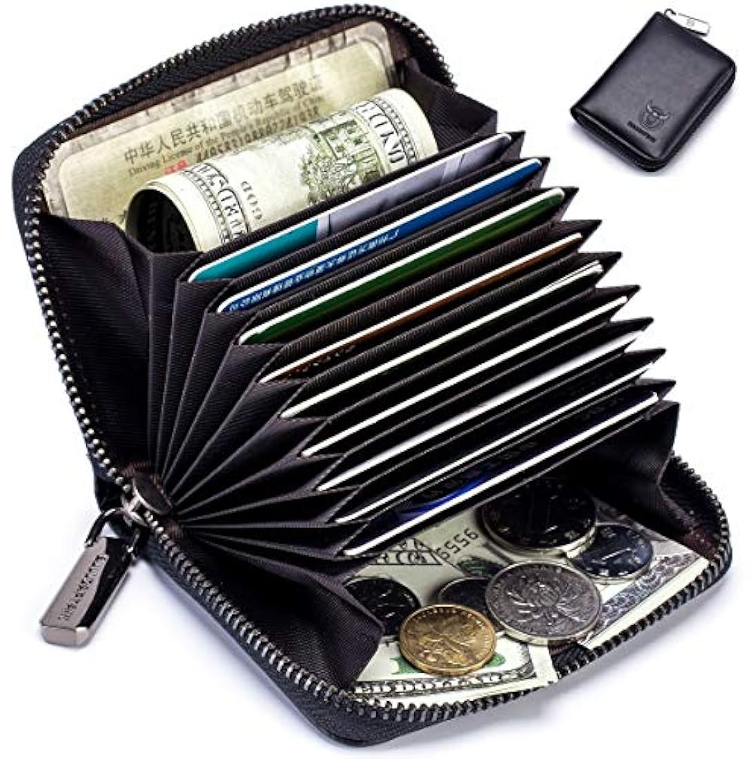 Funda de piel auténtica para con cremallera para hombre