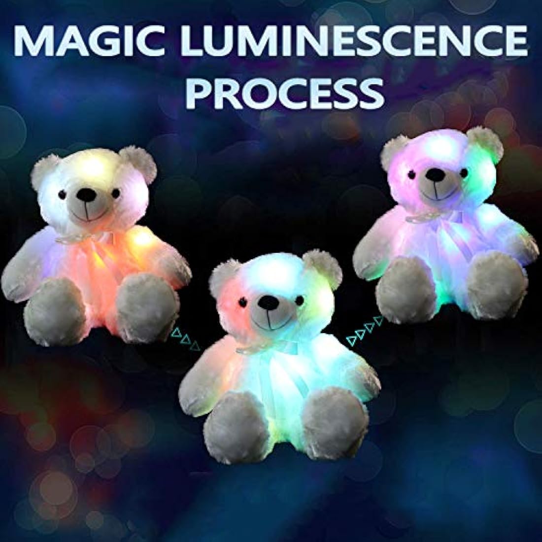 Peluche de Oso con luces lED blanco, 18.0in, SOFI
