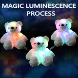 Peluche de Oso con luces lED blanco, 18.0in, SOFI