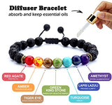 Hamoery Pulsera Cuerda trenzada de Piedra natural
