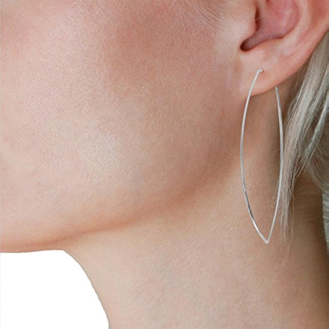 Pendientes de aro grandes para orejas sensibles
