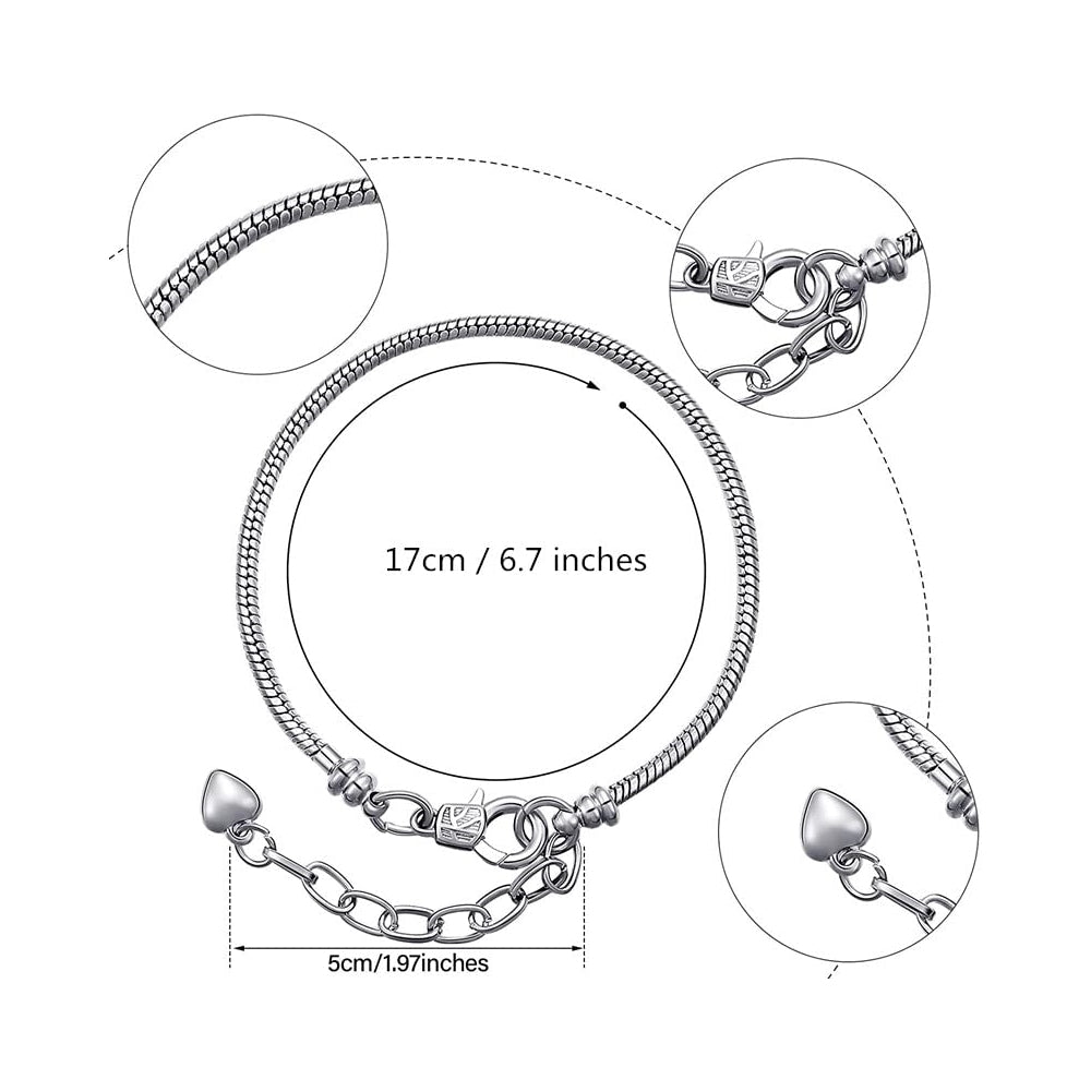 Pulseras y tobilleras con cadena de serpiente y dijes