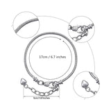 Pulseras y tobilleras con cadena de serpiente y dijes