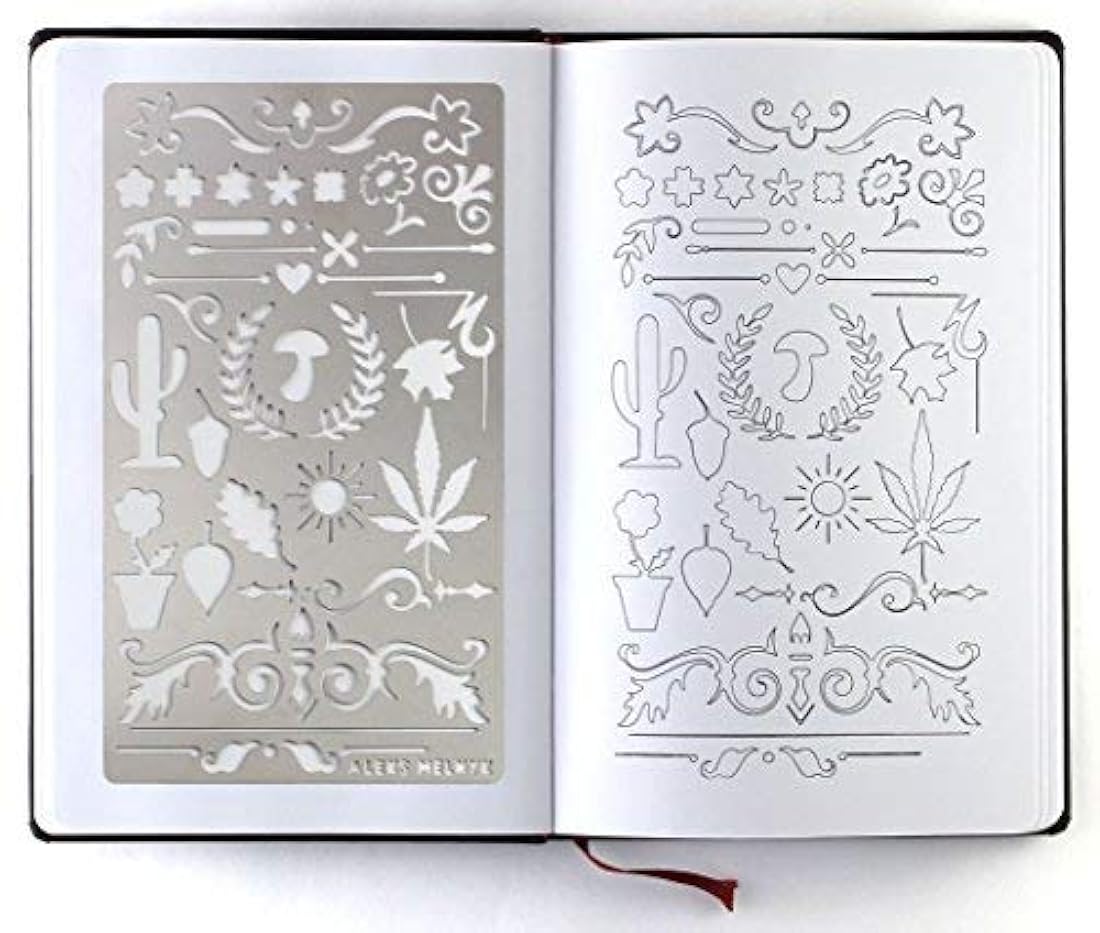 Aleks melnyk 1 Bullet Journal Stencil – Naturaleza