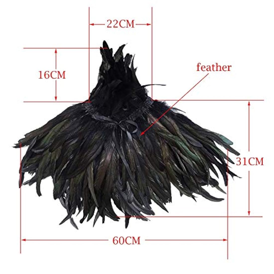 Disfraces - Poncho de plumas estilo victoriano