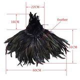 Disfraces - Poncho de plumas estilo victoriano