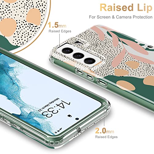 ESDOT Funda para Samsung Galaxy S22, grado militar, prueba de caídas de 21 pies, funda resistente con diseños de moda para mujeres y niñas, funda protectora para Galaxy S22 de 6.1 pulgadas, patrones Niee