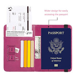 Portadocumentos de viaje con bloqueo RFID de piel