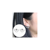 Aretes de flor de loto para mujeres 9 pares