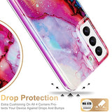 ESDOT Funda para Samsung Galaxy S22 Plus, grado militar, prueba de caída de 21 pies, resistente con diseños de moda para mujeres y niñas, funda protectora para Galaxy S22+ Plus 6.6 pulgadas, estampado mármol ópalo colorido