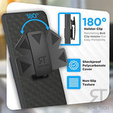 Rome Tech Funda con clip para cinturón para Samsung Galaxy S22 de 6.1 pulgadas [solamente] Combo de funda delgada y resistente, funda resistente para teléfono con soporte compatible con Samsung Galaxy S22, color negro