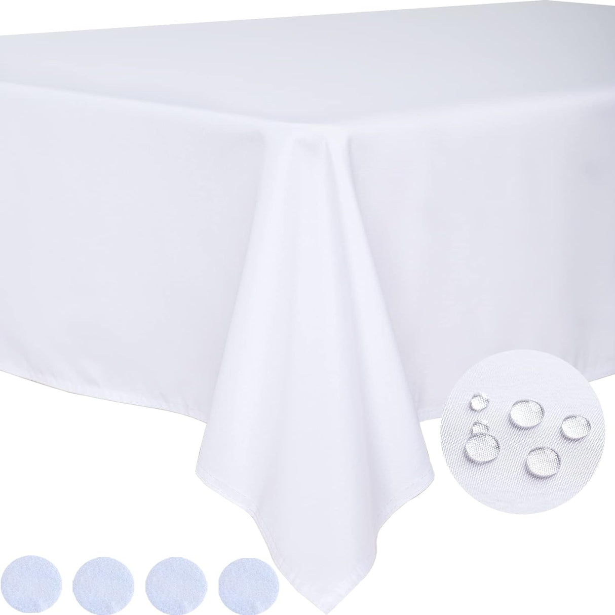 Mantel Antimanchas 60x60 Pulgadas para Mesa Cuadrada de 6 Pies