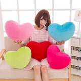 Cojín de felpa con forma de corazón, esponjoso, decorativo