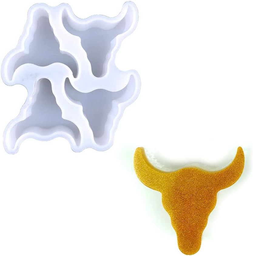 Molde de silicona para frescos de auto, 4 en 1, Bull Shape