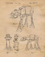 Impresiones de carteles de patentes vintage de Star War