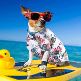 Paquete de 4 camisas hawaianas para perro, ropa transpirable de verano para mascotas, sudaderas para perros, camisas frescas de cocotero, piña, para perros pequeños, medianos y grandes, gatos, niñas, lindas prendas de polo para perros, XS-5XL (XS)