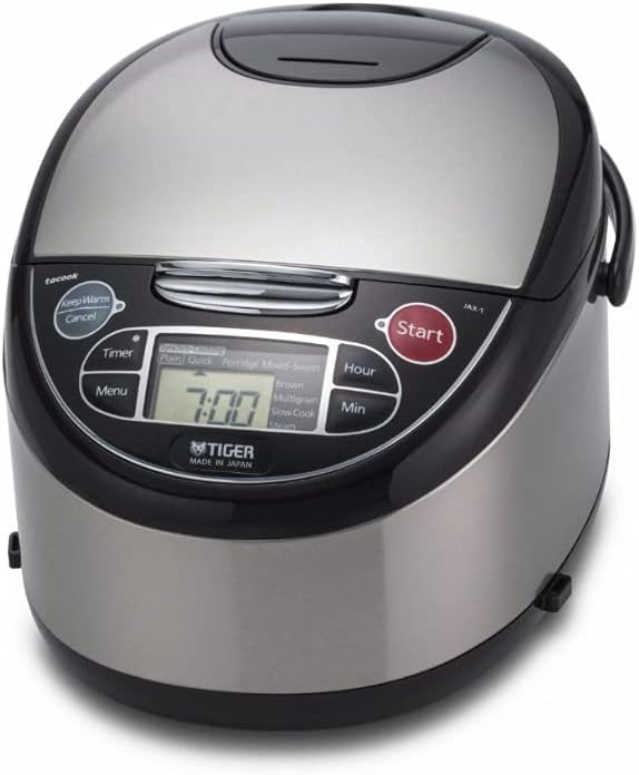 Arrocera Tiger 5.5 Tazas, Cocinera a Vapor y Lenta, JAX-T10U-K