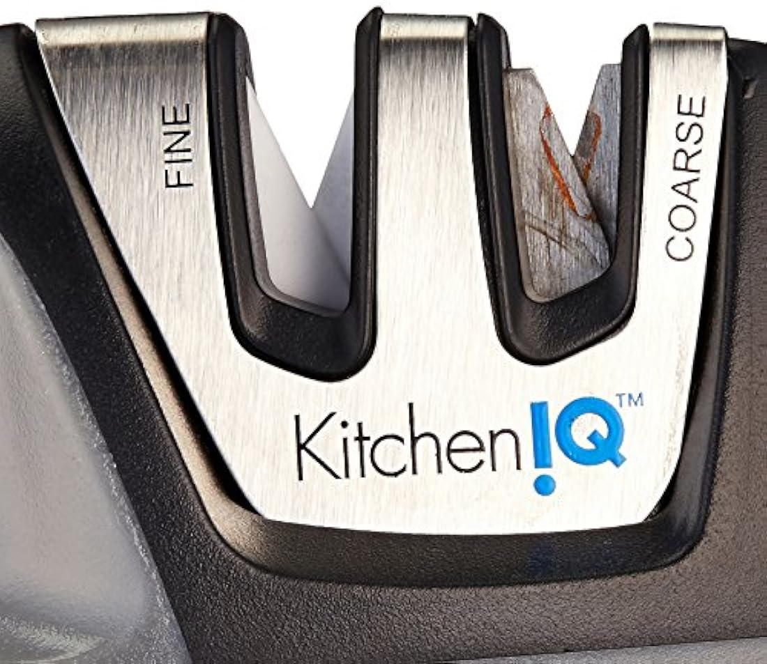 KitchenIQ 50009 Afilador de Cuchillos de 2 Etapas