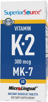 Vitamin K2 MK-7 Superior Source, 300 mcg, 60 tablet