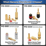 WGGE WG-009 - Conector de audio con clavijas banana