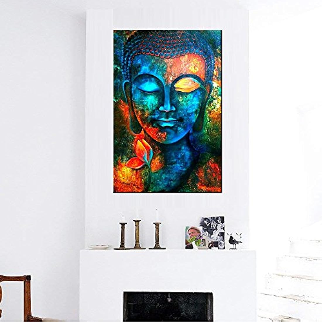 Lienzo SUNFROWER ART decorativo para pared, diseño de Buda