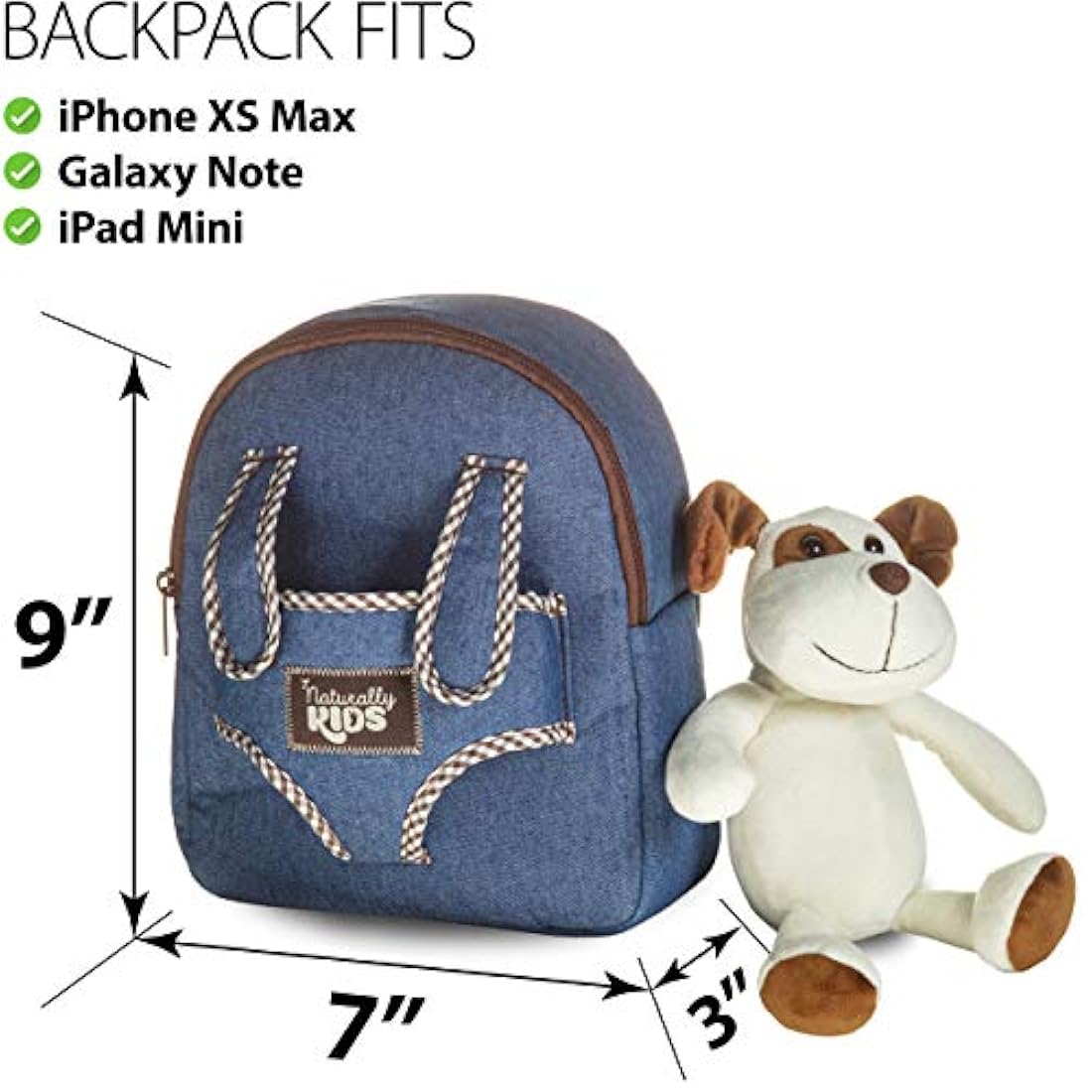 Mochila de perro de peluche para niños