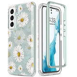 ESDOT Funda para Samsung Galaxy S22 Plus, grado militar, prueba de caída de 21 pies, resistente con diseños de moda para mujeres y niñas, funda protectora para Galaxy S22+ Plus 6.6 pulgadas, estampado lindas margaritas