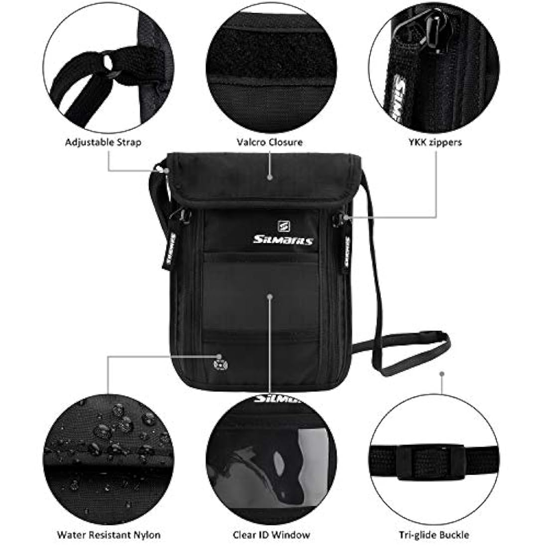 Portadocumentos de viaje con bloqueo oculto unisex