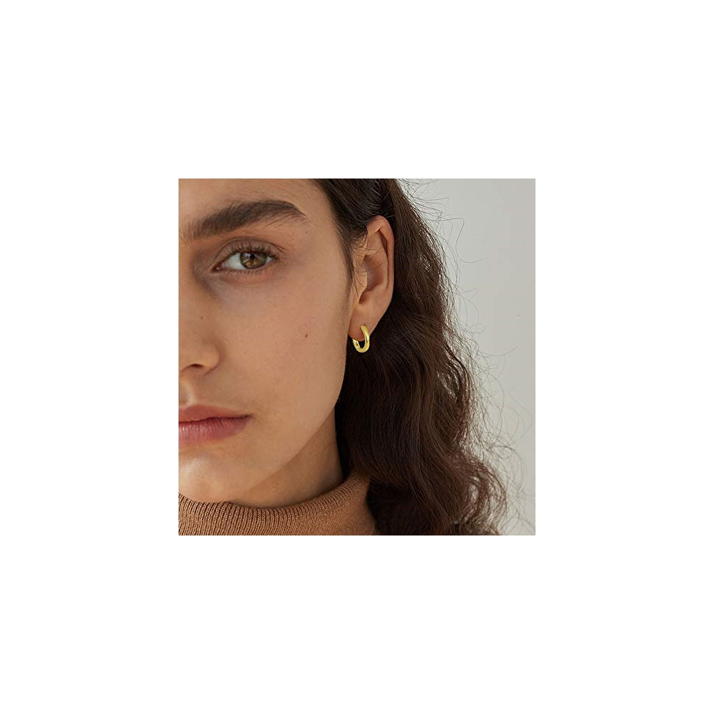 Aretes pequeñas para mujer de oro de 14 quilates
