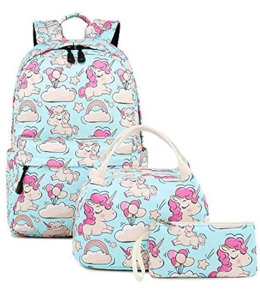 Morral para niñas diseño de unicornio/3 piezas. Abshoo