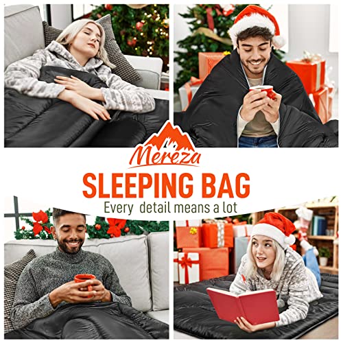 Saco de dormir para adultos hombres y niños con almohada