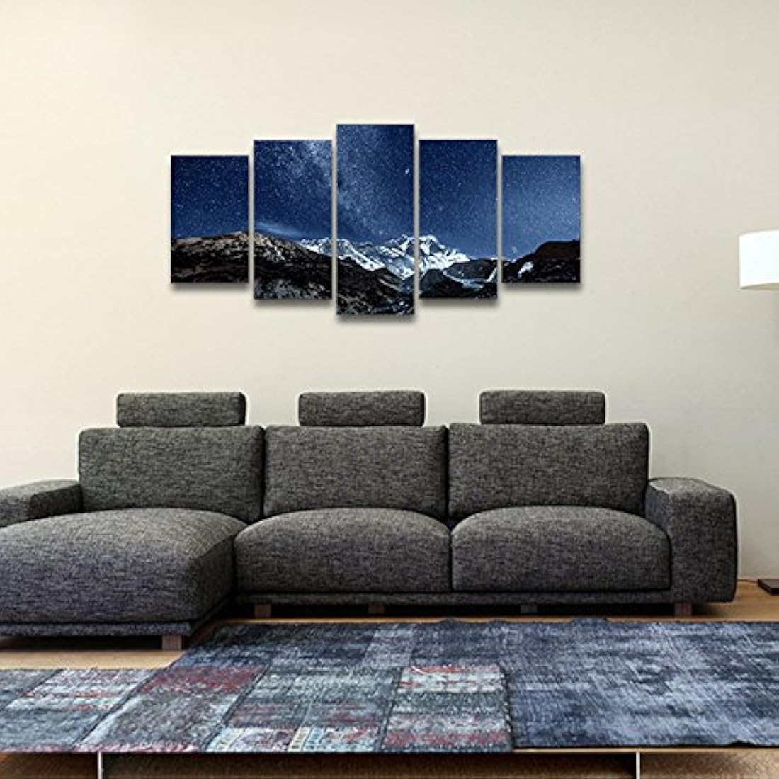 5 Paneles Paisaje Arte Moderno Giclee lona IMPRESIÓN s