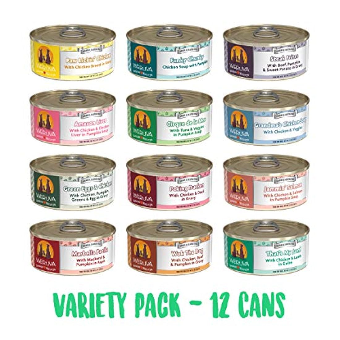 Weruva - 12 sabores de comida para perro