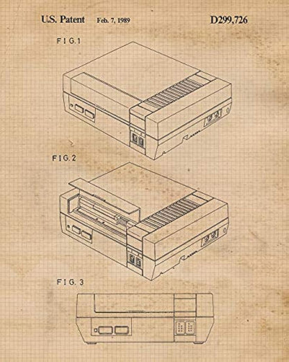 Impresiones de carteles vintage de patentes de Nintendo