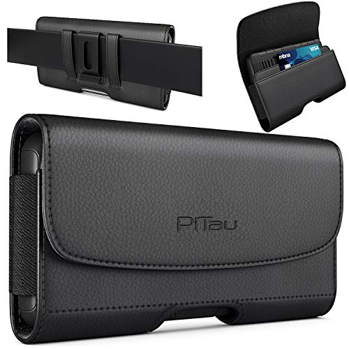 Bomea Funda para iPhone 8 Case, iPhone 6 6S iPhone 7 Hecha de cuero sintético de alta calidad. Con soporte para cinturón. Delgada y rígida. Con ranura para tarjetas o DNI. Color negro