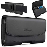 Bomea Funda para iPhone 8 Case, iPhone 6 6S iPhone 7 Hecha de cuero sintético de alta calidad. Con soporte para cinturón. Delgada y rígida. Con ranura para tarjetas o DNI. Color negro