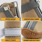 Botines impermeables para perros, botas de senderismo para perros de tamaño pequeño, zapatos de cachorro para pavimento caliente, nieve, 4 unidades