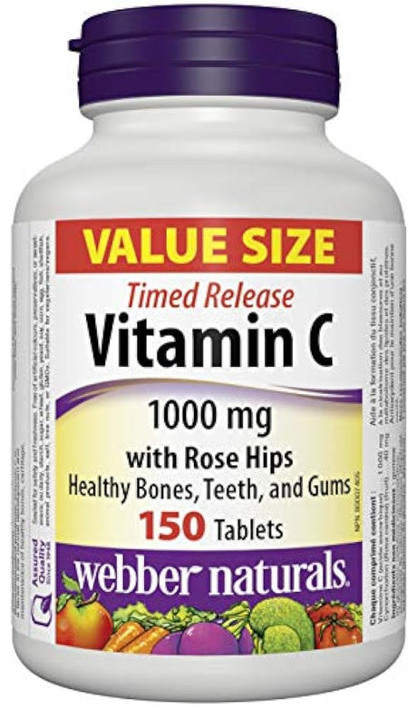 Webber Naturals Vitamina C tiempo, 150 comprimidos de 1000mg