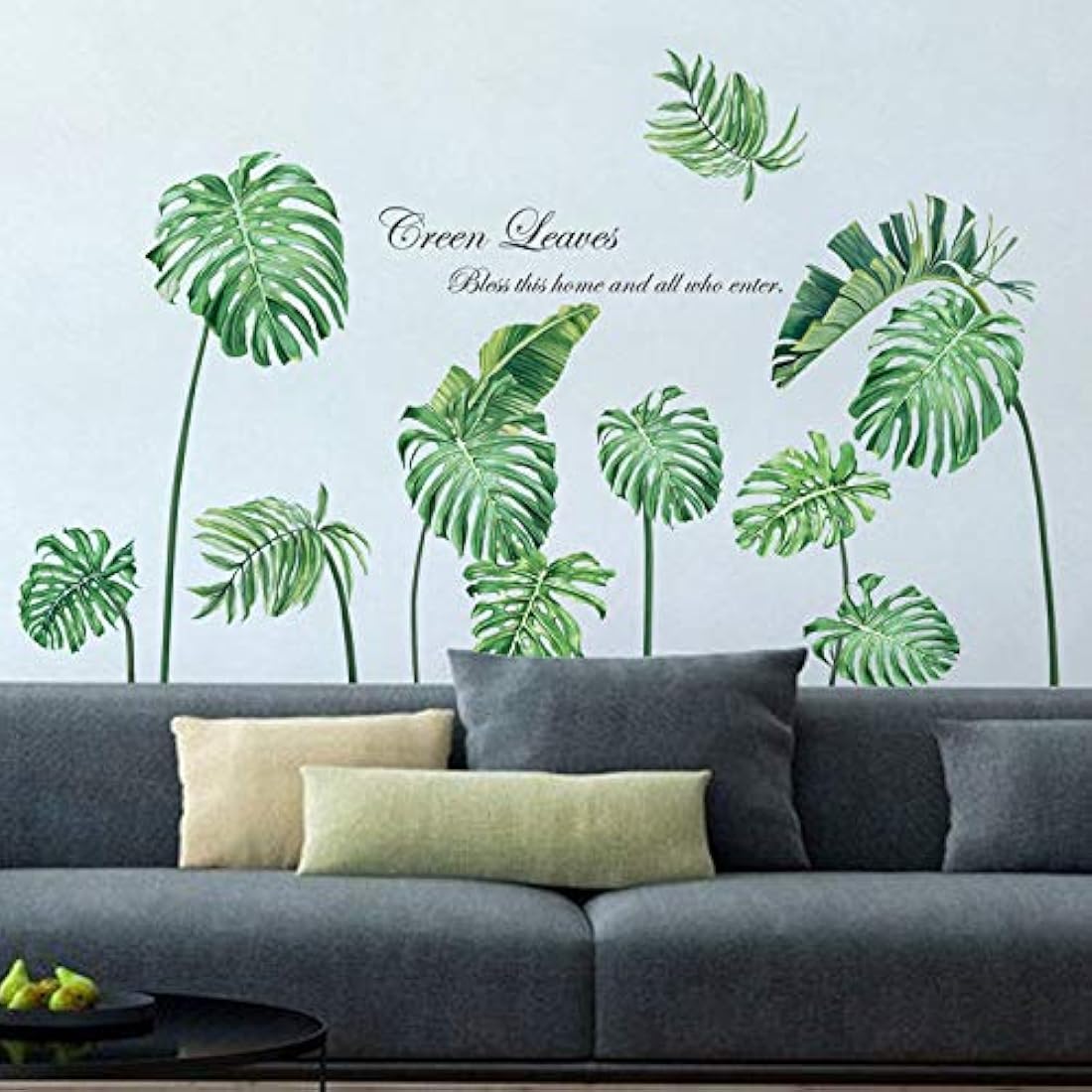 Adhesivos para pared estilo hojas tropicales(11.8x35.4)